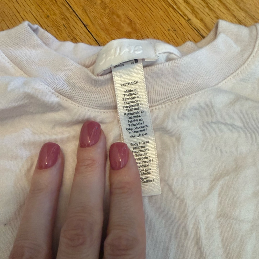 SKIMS Light Pink Soft Lounge Long Sleeve Top XS - Picture 2 of 3